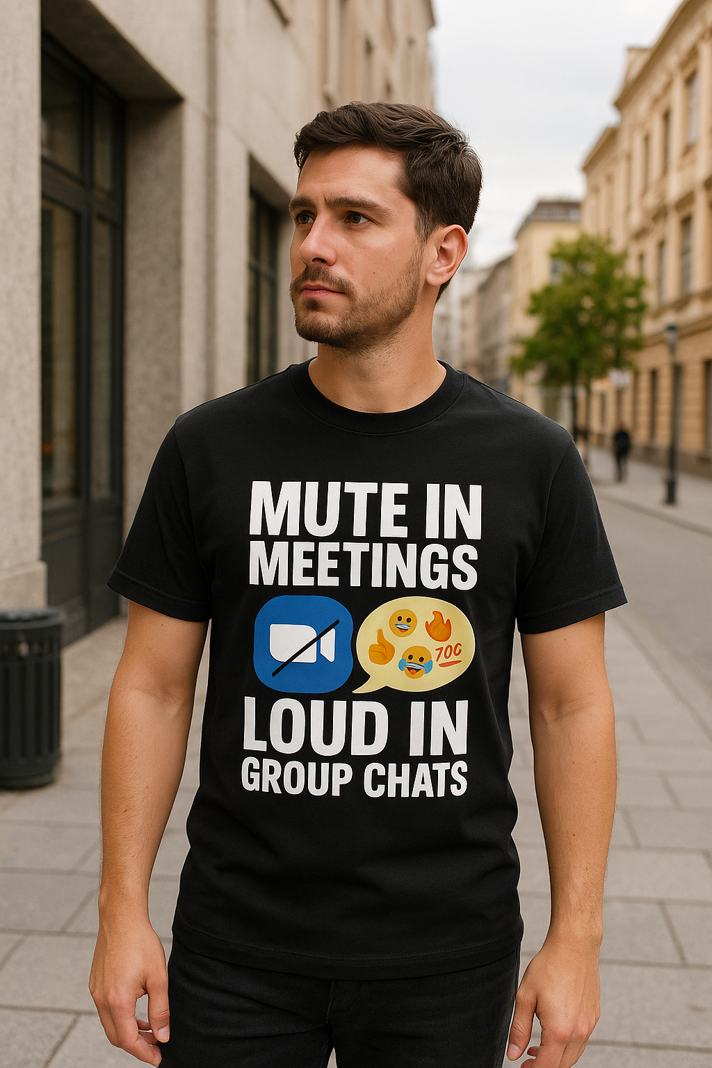 Mute in Meetings, Loud in Group Chats T-Shirt - Unisex Fit