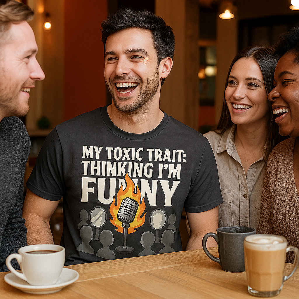My Toxic Trait: Thinking I’m Funny T-Shirt – Sarcastic Humor Tee for Comedians & Class Clowns, Unisex Fit