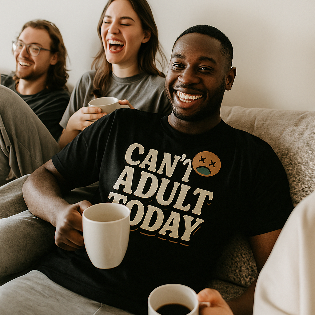 Can’t Adult Today T-Shirt – Funny Lazy Day & Mental Health Humor Tee, Relatable Unisex Fit