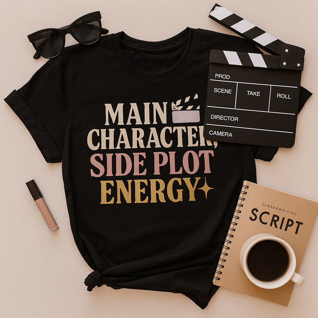 Main Character, Side Plot Energy T-Shirt – Funny Aesthetic Self-Aware Tee for Pop Culture Lovers, Unisex Fit