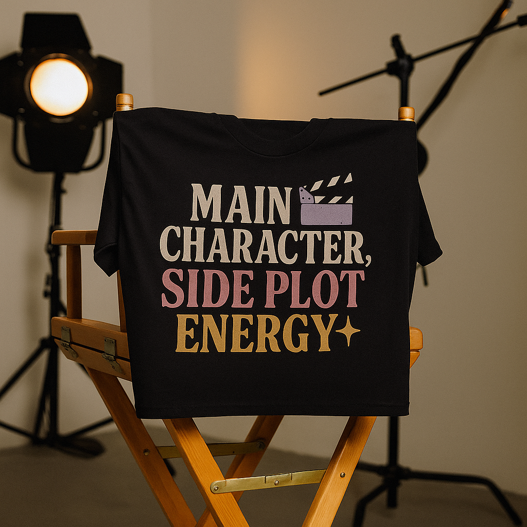 Main Character, Side Plot Energy T-Shirt – Funny Aesthetic Self-Aware Tee for Pop Culture Lovers, Unisex Fit