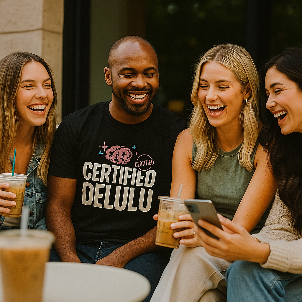 Certified Delulu T-Shirt – Funny Trendy Internet Humor Tee for Confident Dreamers, Unisex Fit