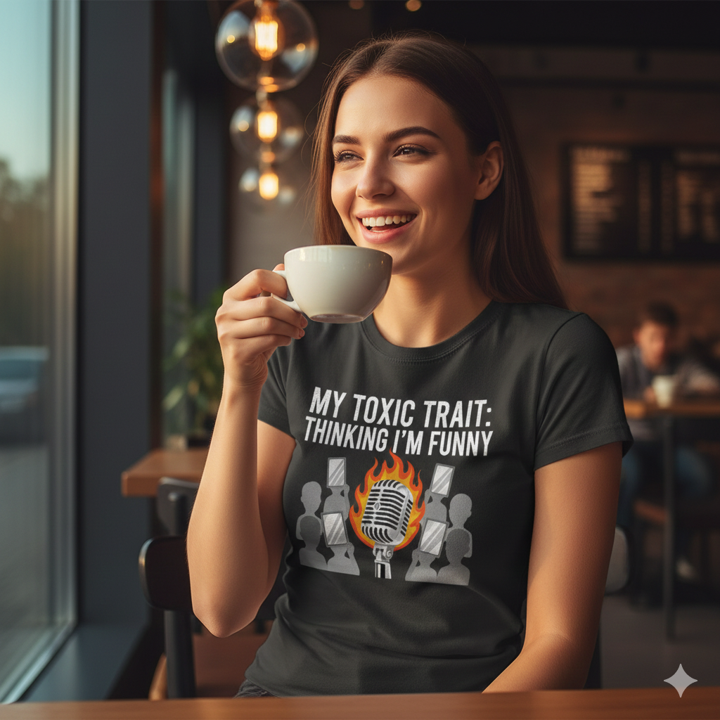 My Toxic Trait: Thinking I’m Funny T-Shirt – Sarcastic Humor Tee for Comedians & Class Clowns, Unisex Fit